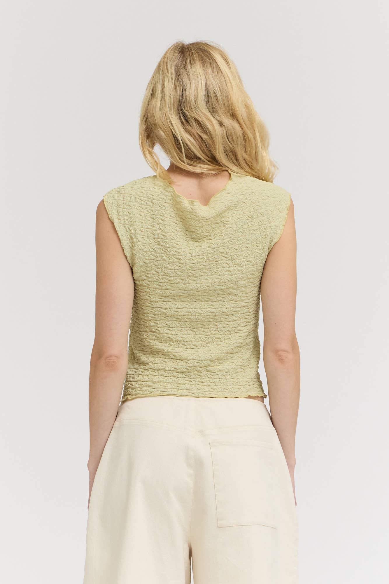 Textured shirred top