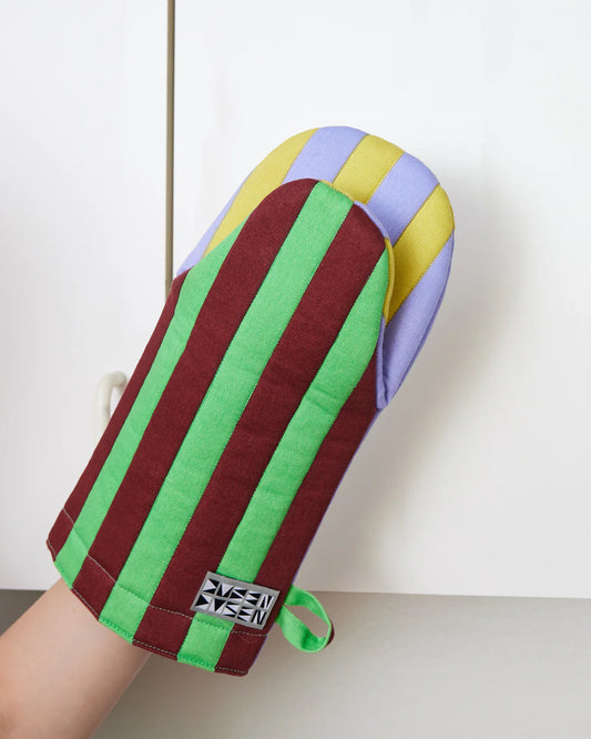 Striped Oven Mitt in Jalapeño