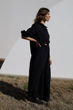 Load image into Gallery viewer, Nancy Pant in Cozy Black Cotton Gauze

