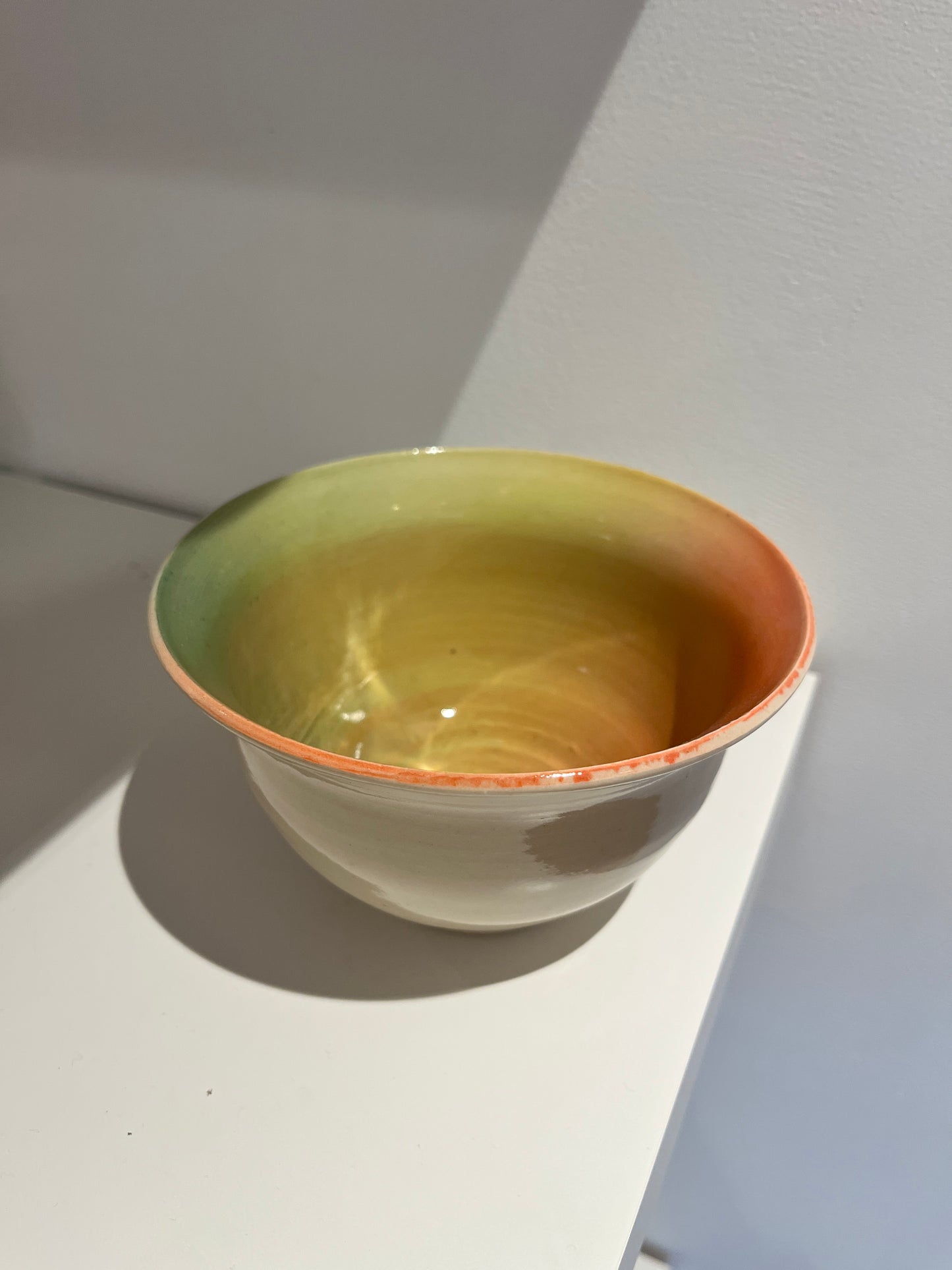 Airbrushed ceramic bowl