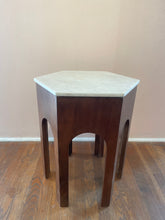 Load image into Gallery viewer, Vintage MCM Marble Top Octagonal Side Table (Style of Harvey Probber)
