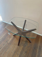 Load image into Gallery viewer, Vintage MCM Adrian Pearsall Jacks Side Table in Walnut &amp; Glass
