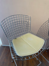 Load image into Gallery viewer, Vintage Authentic Harry Bertoia For Knoll Chrome Barstools w/ Original Leather Seat Pads (2)
