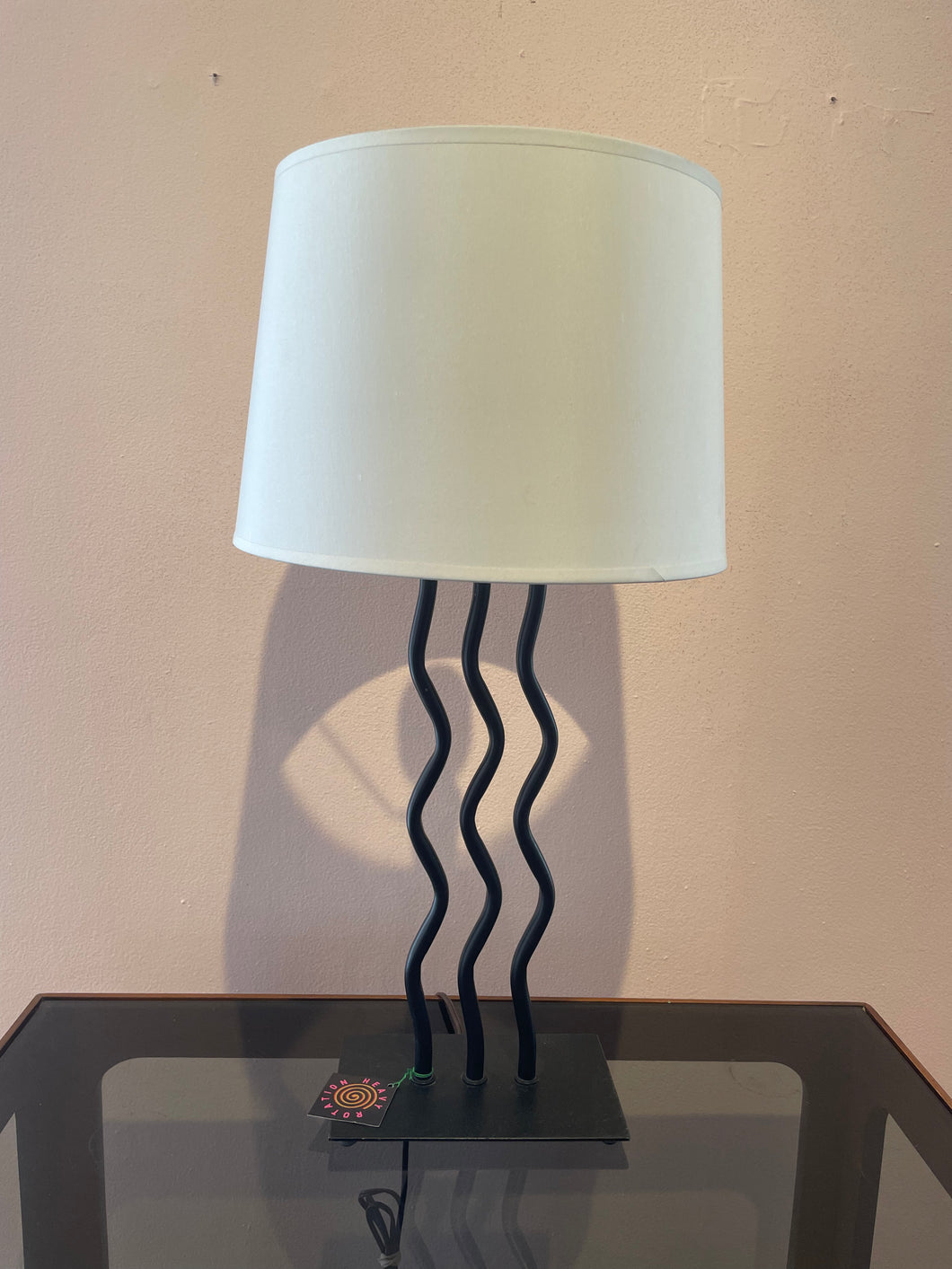 Vintage Black Squiggle Lamp