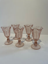 Load image into Gallery viewer, Vintage Pink Footed Sundae Glasses (5)
