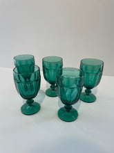 Load image into Gallery viewer, Vintage Libbey Glass Co Gibraltar Juniper/ Emerald Green Iced Tea Goblets (5)

