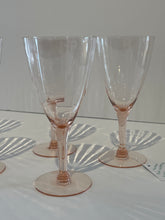 Load image into Gallery viewer, Vintage Pink Depression Glass Stemware set (5)
