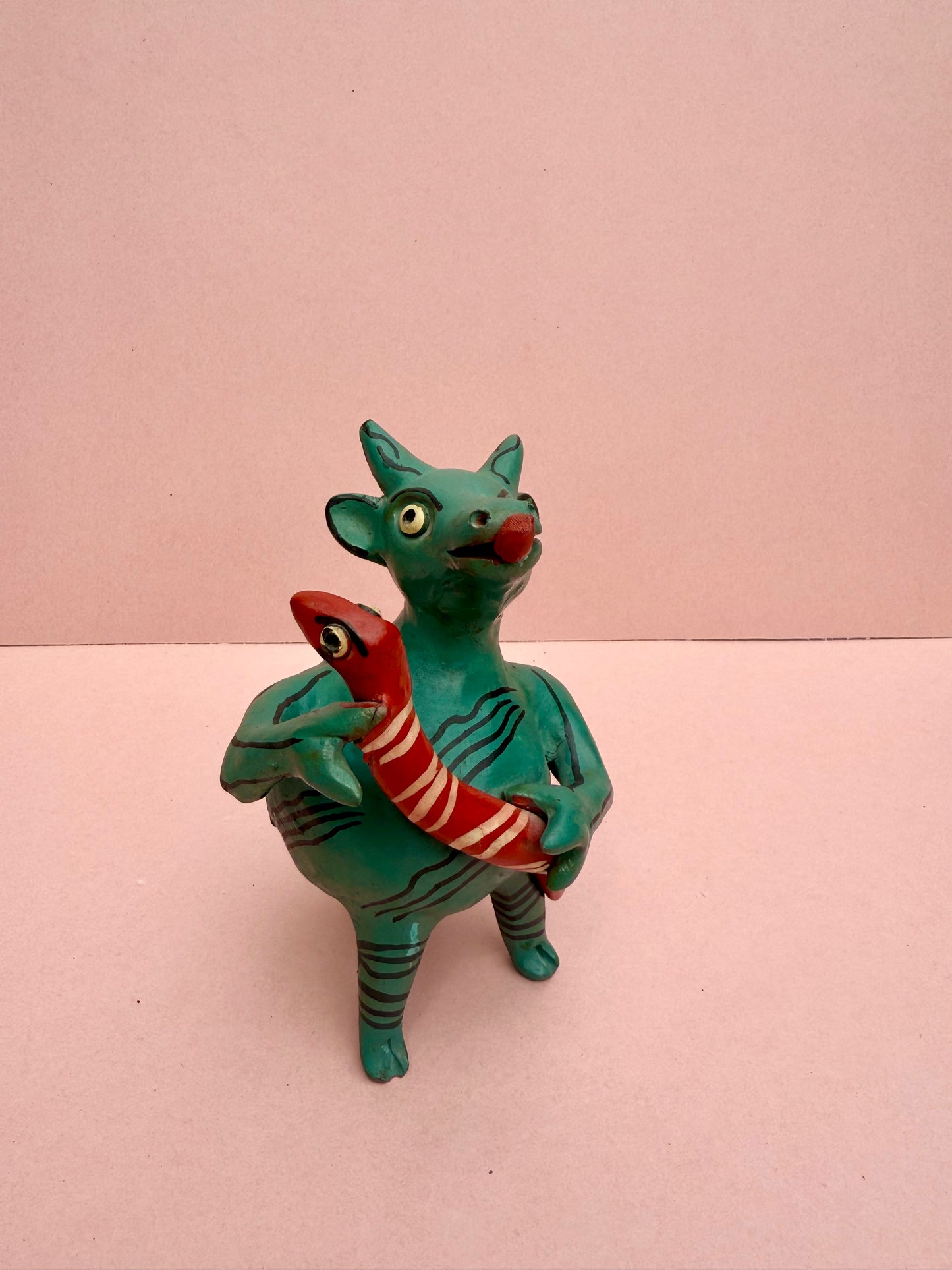 Devil with snake whistle sculpture (#9)