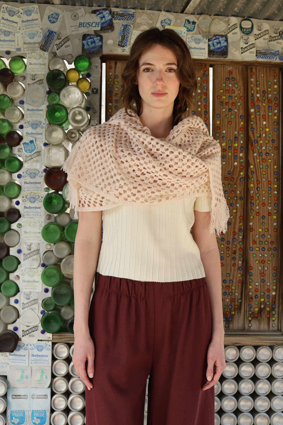 Astrid scarf in Natural Cashmere