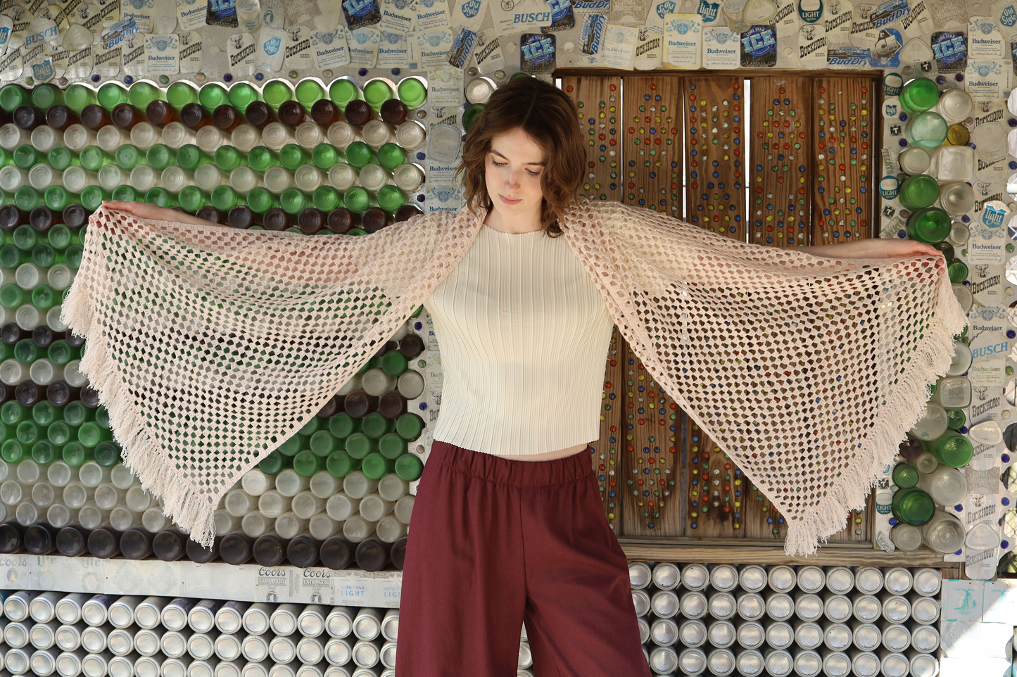 Odetta scarf in Natural Cashmere