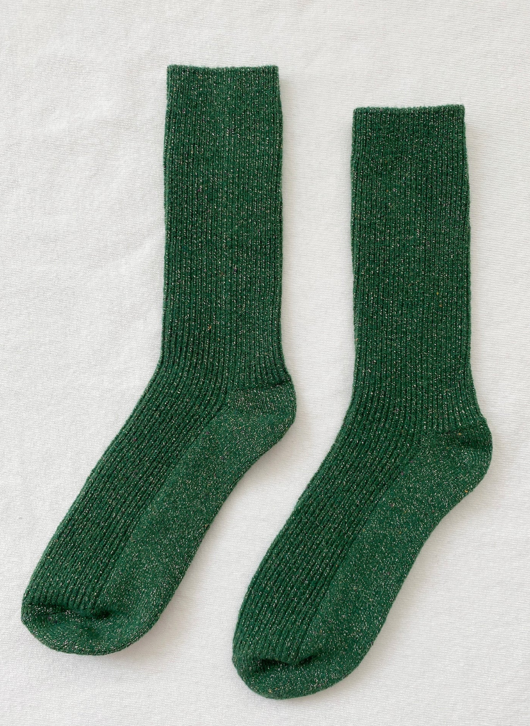 Le Bon Winter Sparkle Socks - "Evergreen"