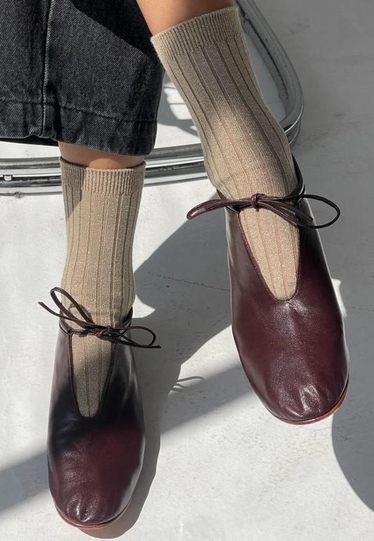 Le Bon "Her" Socks - "Ash Glitter"