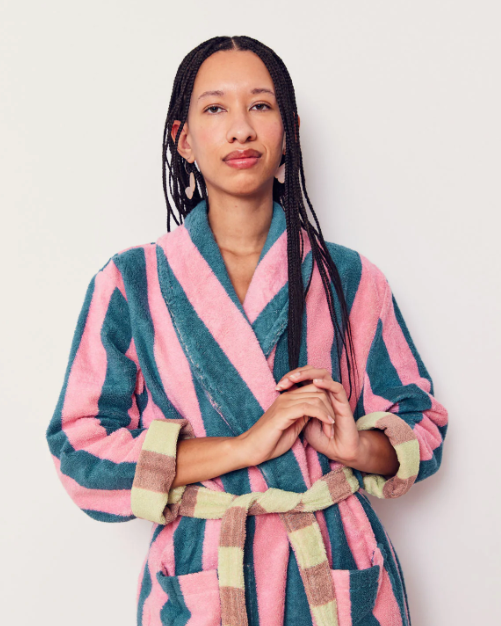 Martine Stripe Bathrobe
