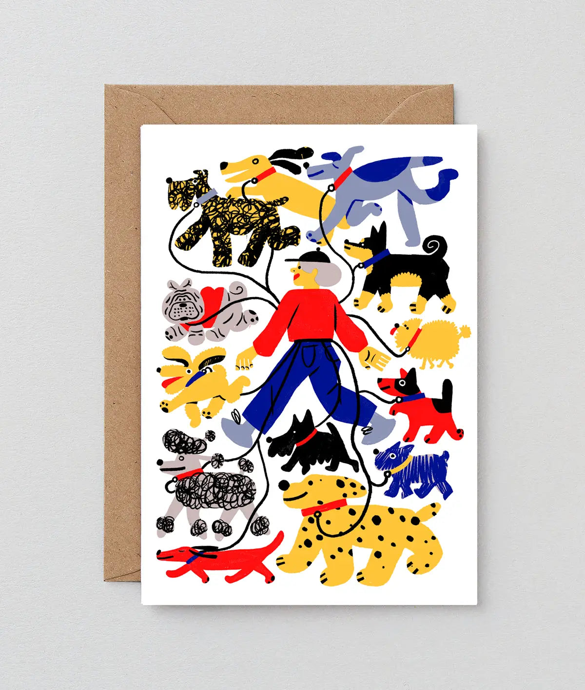 Ny Dog Walker Greetings Card