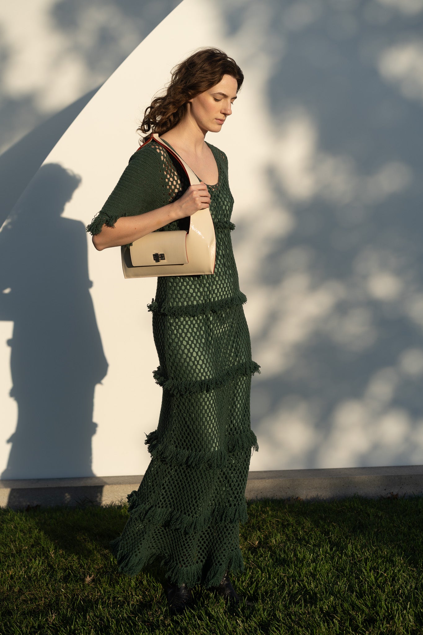 Ceremony Gown in Emerald Cashmere