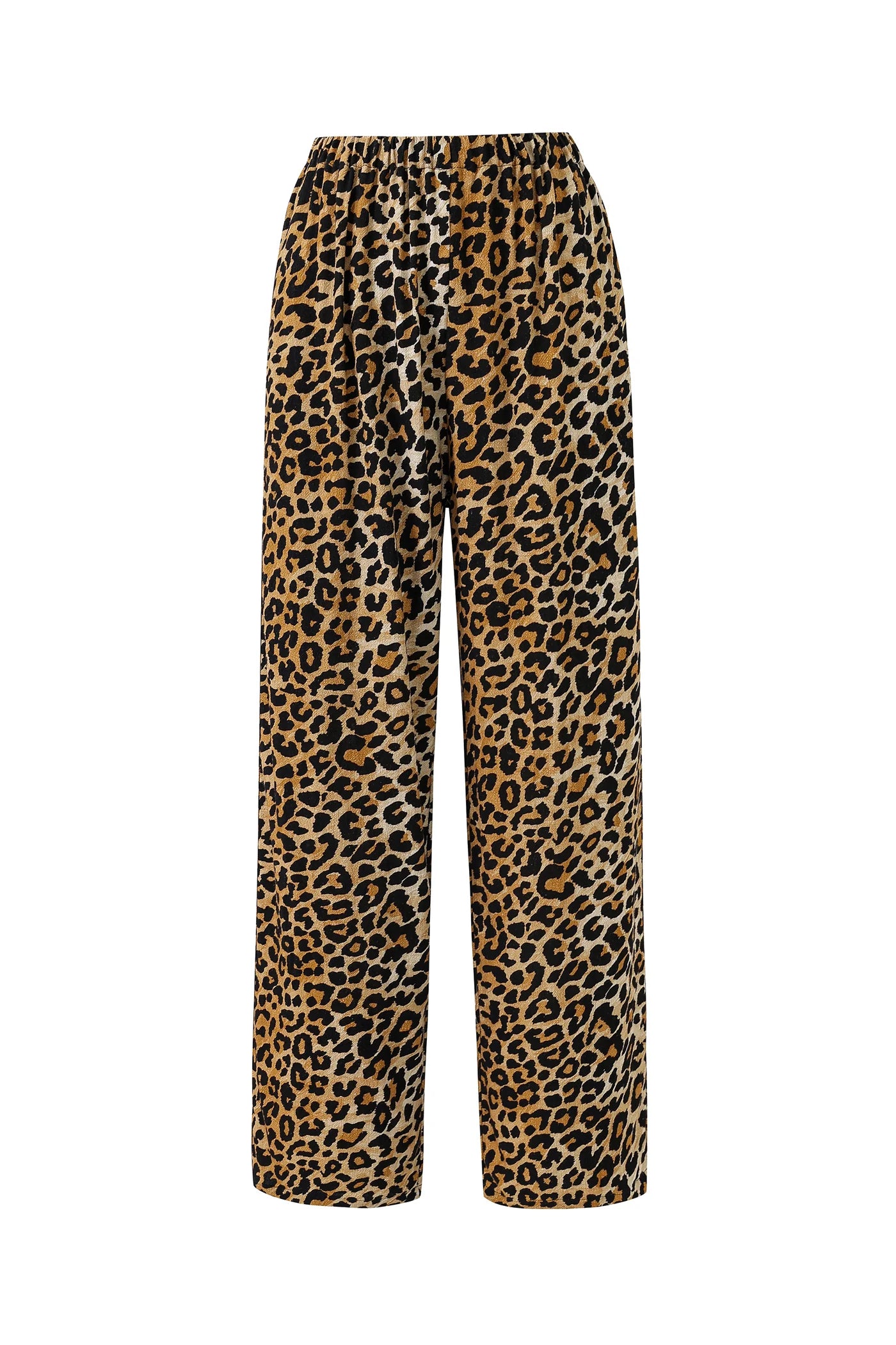 Fashion Brand Company Lazy Pants Soft Linen Leopard