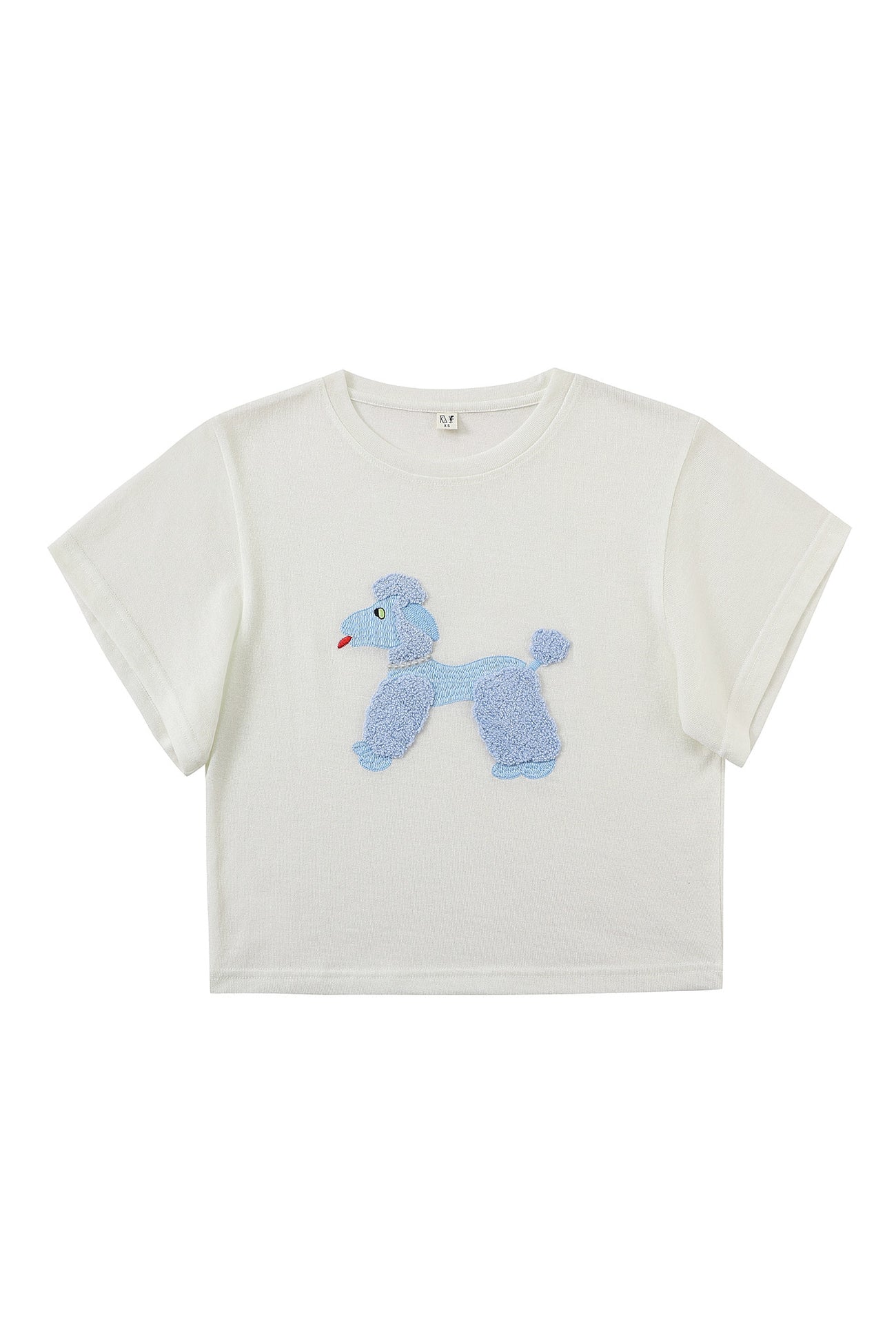 Fashion Brand Company Poodle Wool Blend Tommy Tee White