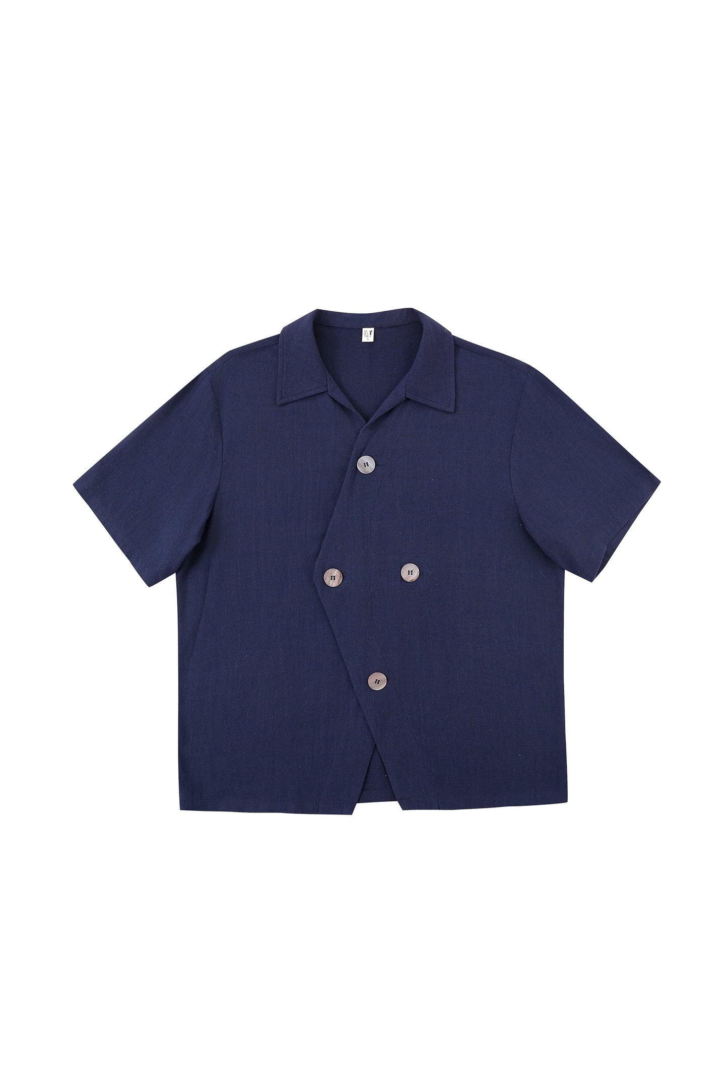 Fashion Brand Company Unisex Quad Button Soft Linen Shirt