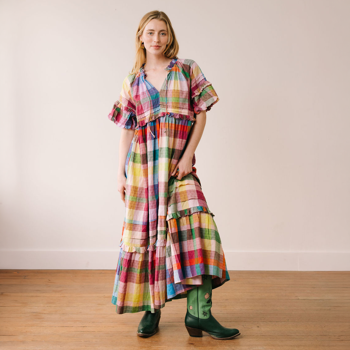 Harbor Plaid Charlotte Dress: S