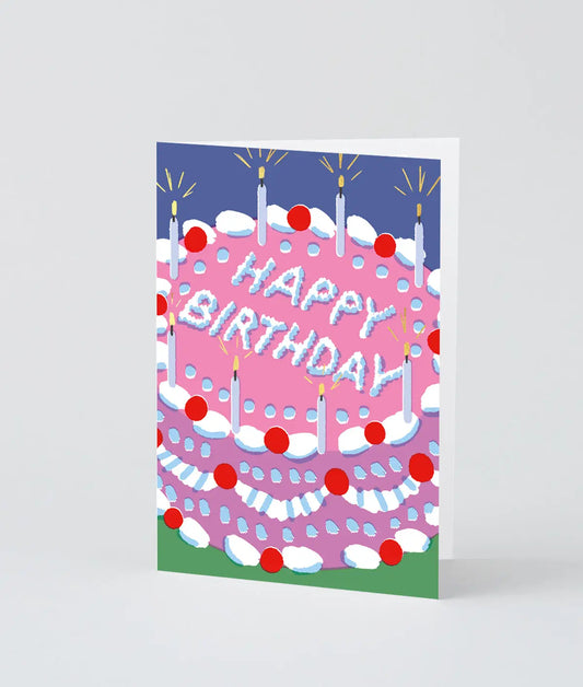Happy Birthday Icing Cake' Greetings Card