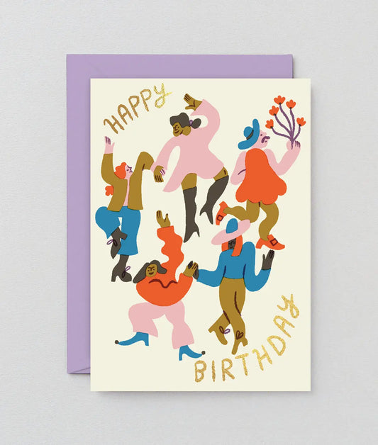 ‘Happy Birthday Dancers’ Greetings Card by Wrap