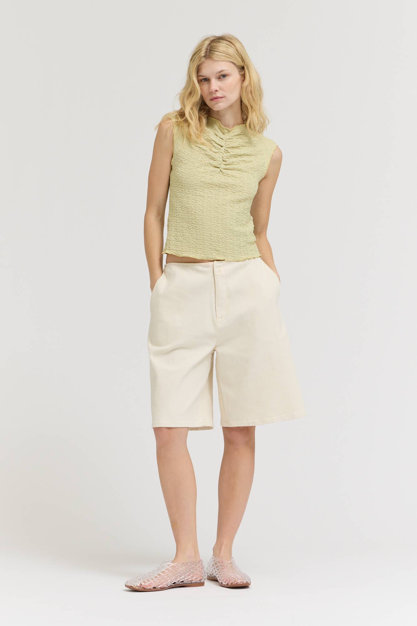 Textured shirred top