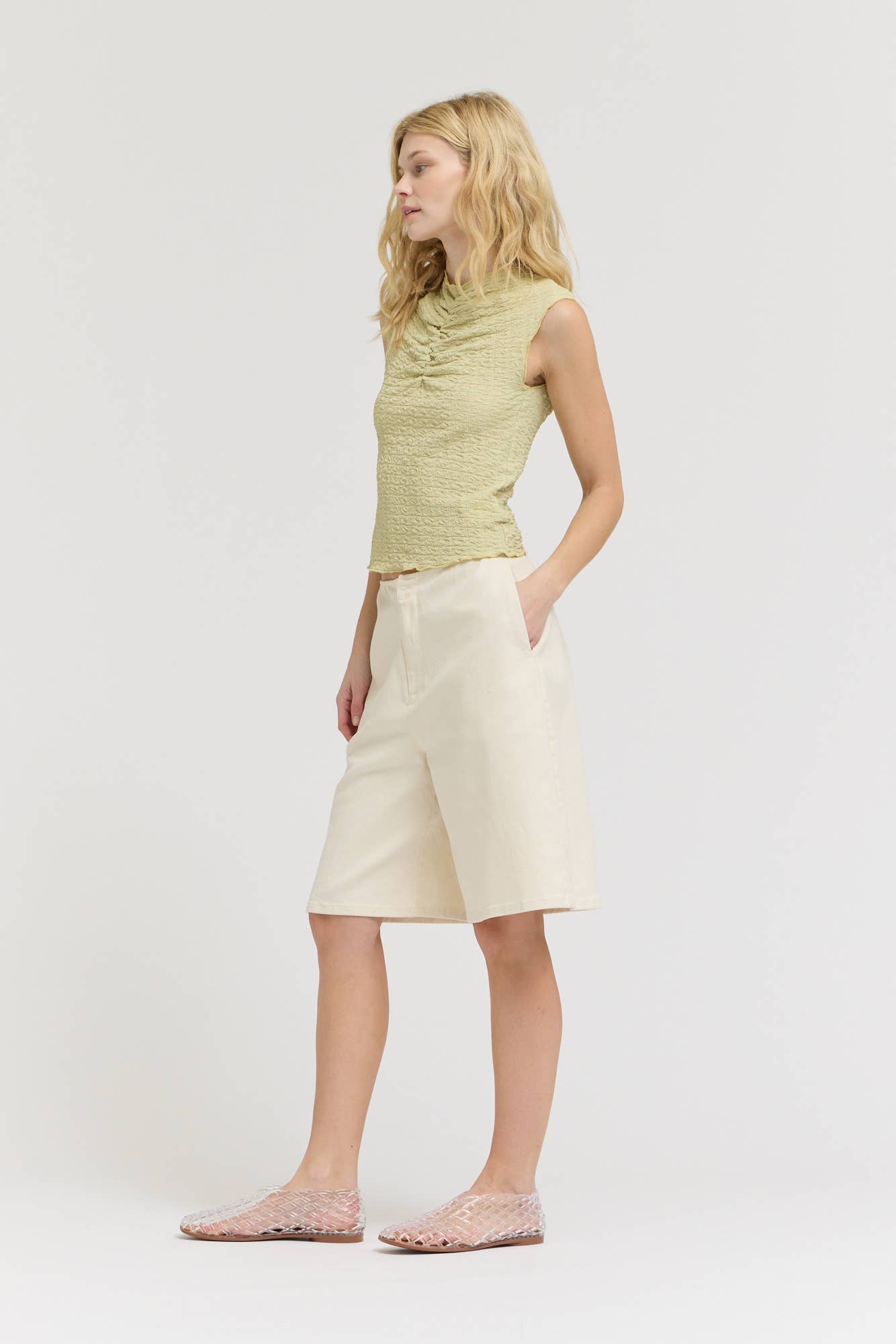 Textured shirred top