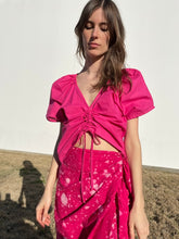 Load image into Gallery viewer, Pink Cosmos Wrap Skirt
