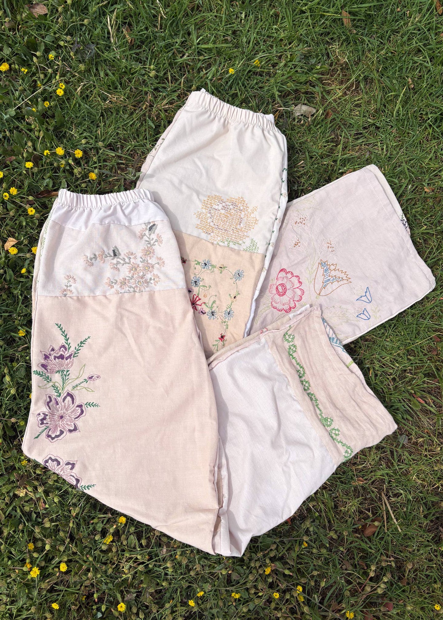Embroidered Pieced Pant Bundle: Classic