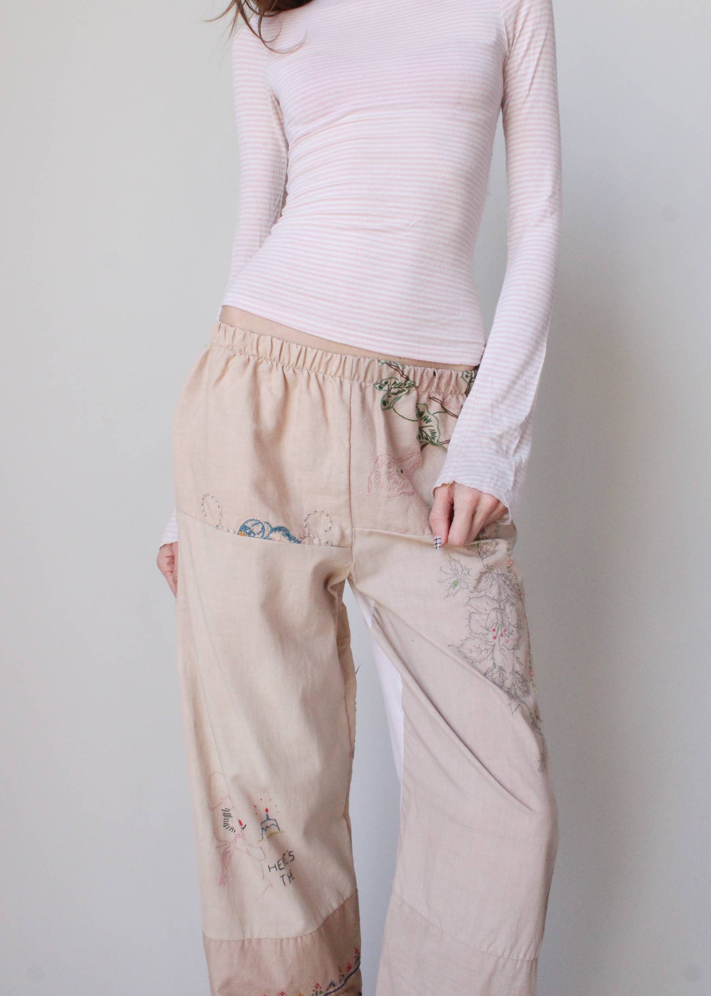 Embroidered Pieced Pant Bundle: Classic