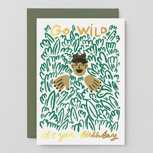 ‘Go Wild Birthday’ Greetings Card by Wrap