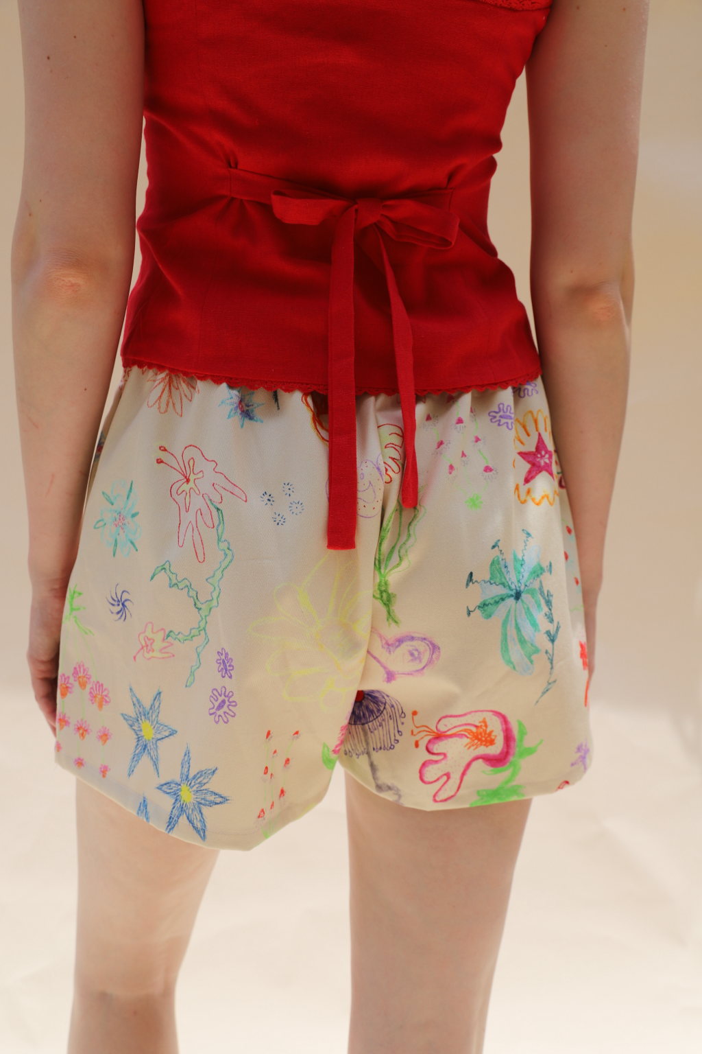 Anna Shorts in Scribbles Print Cotton