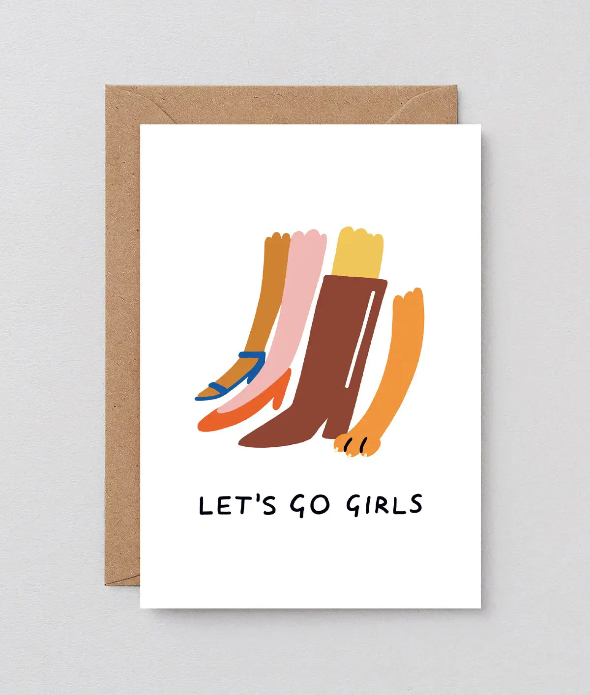 Let's Go Girls Greetings Card
