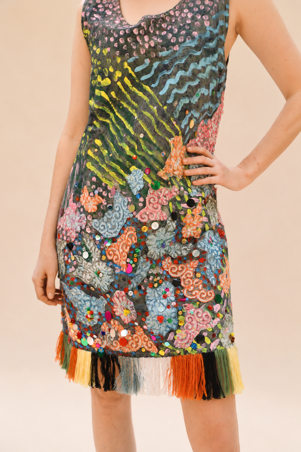 Hand Painted Peau D'Âne Party Dress