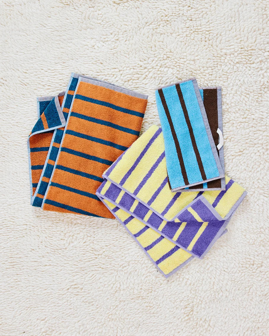 Bird Stripe Towels - Warbler