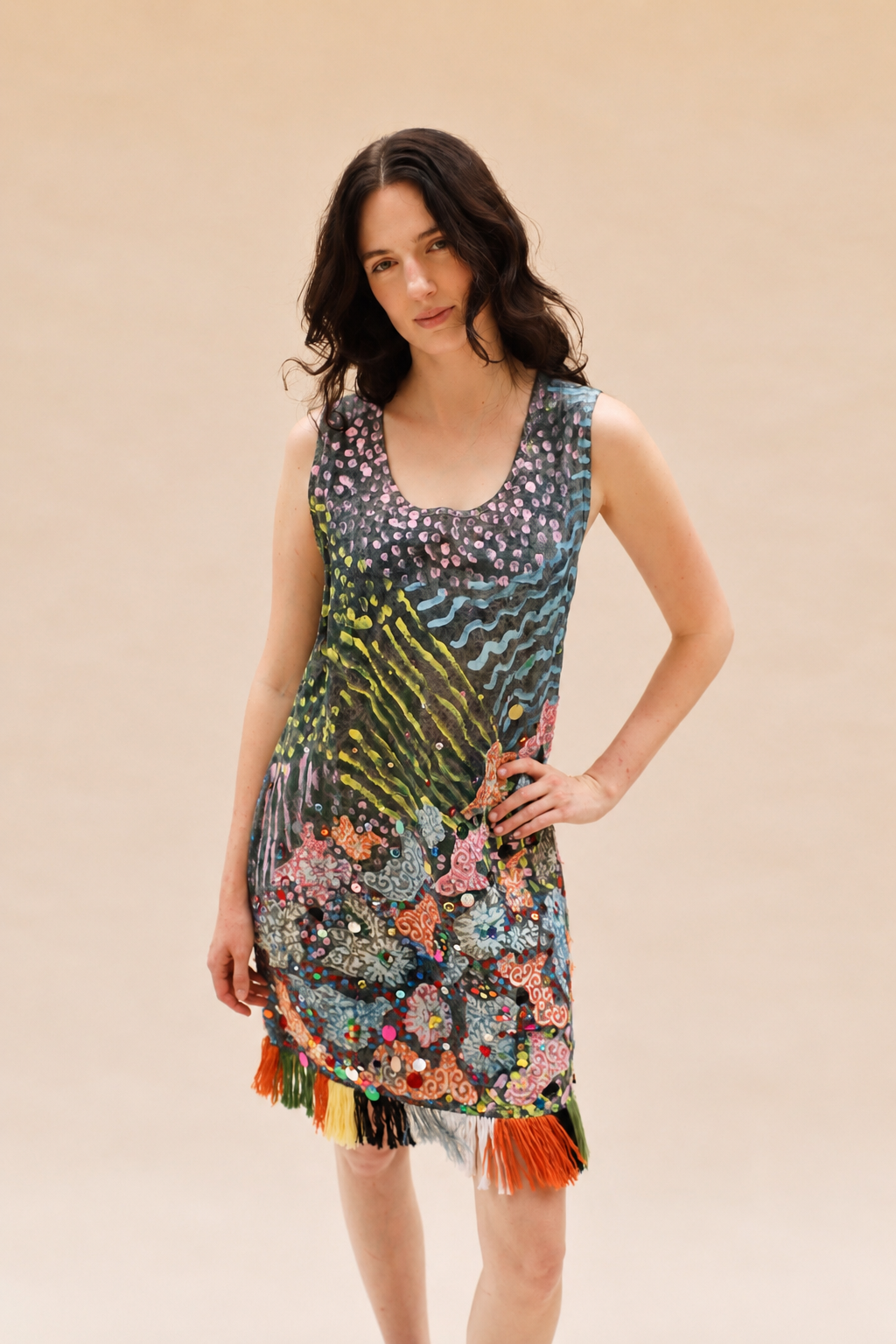 Hand Painted Peau D'Âne Party Dress