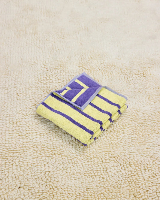 Bird Stripe Hand Towel - Goldfinch