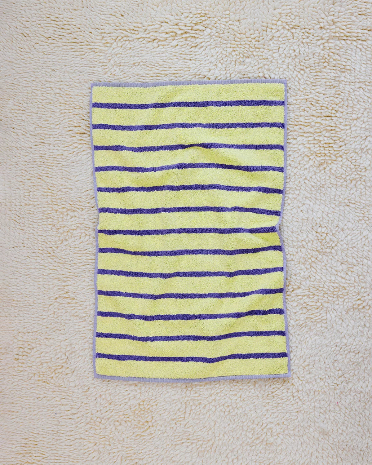 Bird Stripe Hand Towel - Goldfinch