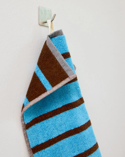 Bird Stripe Washcloth - Heron