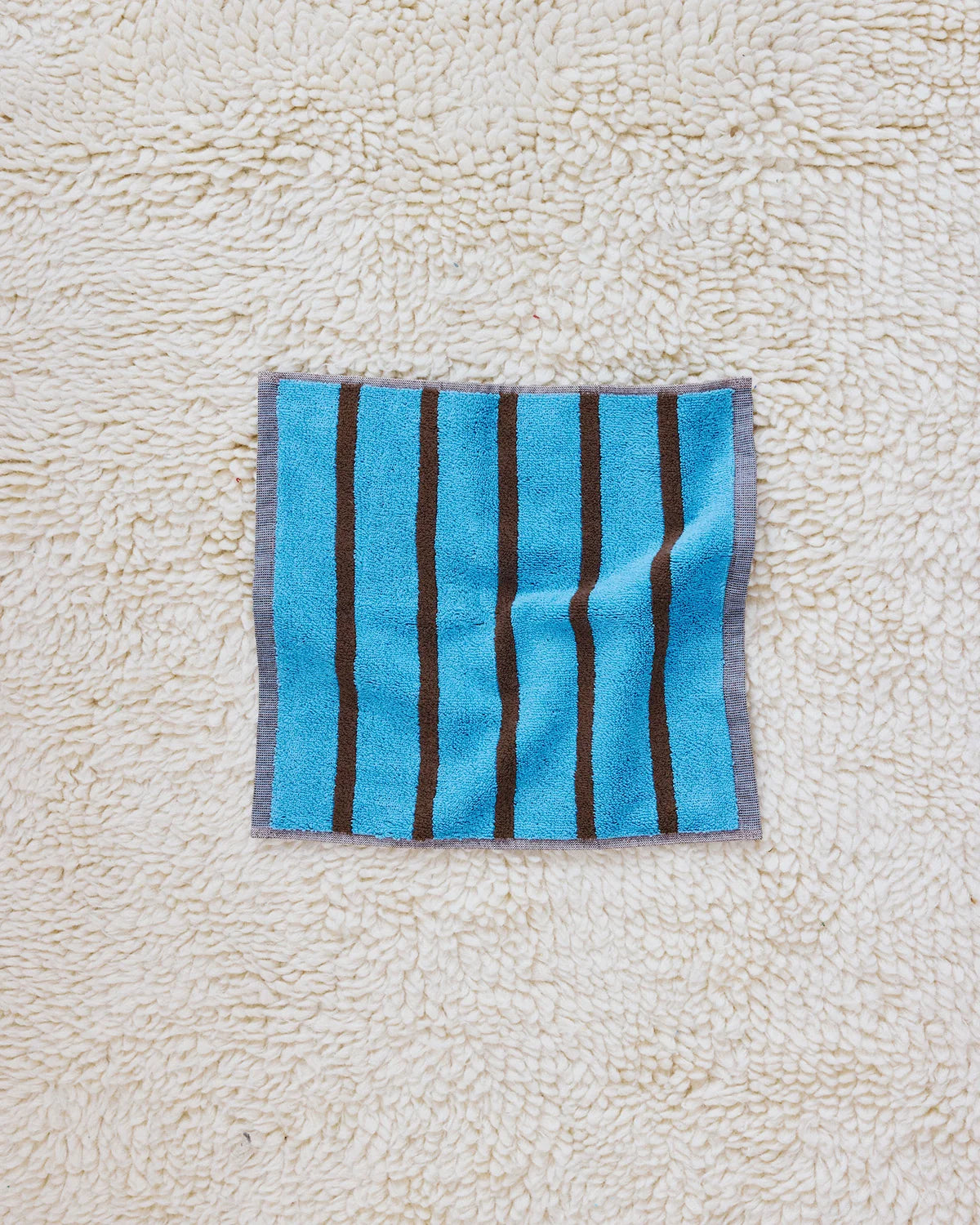 Bird Stripe Washcloth - Heron