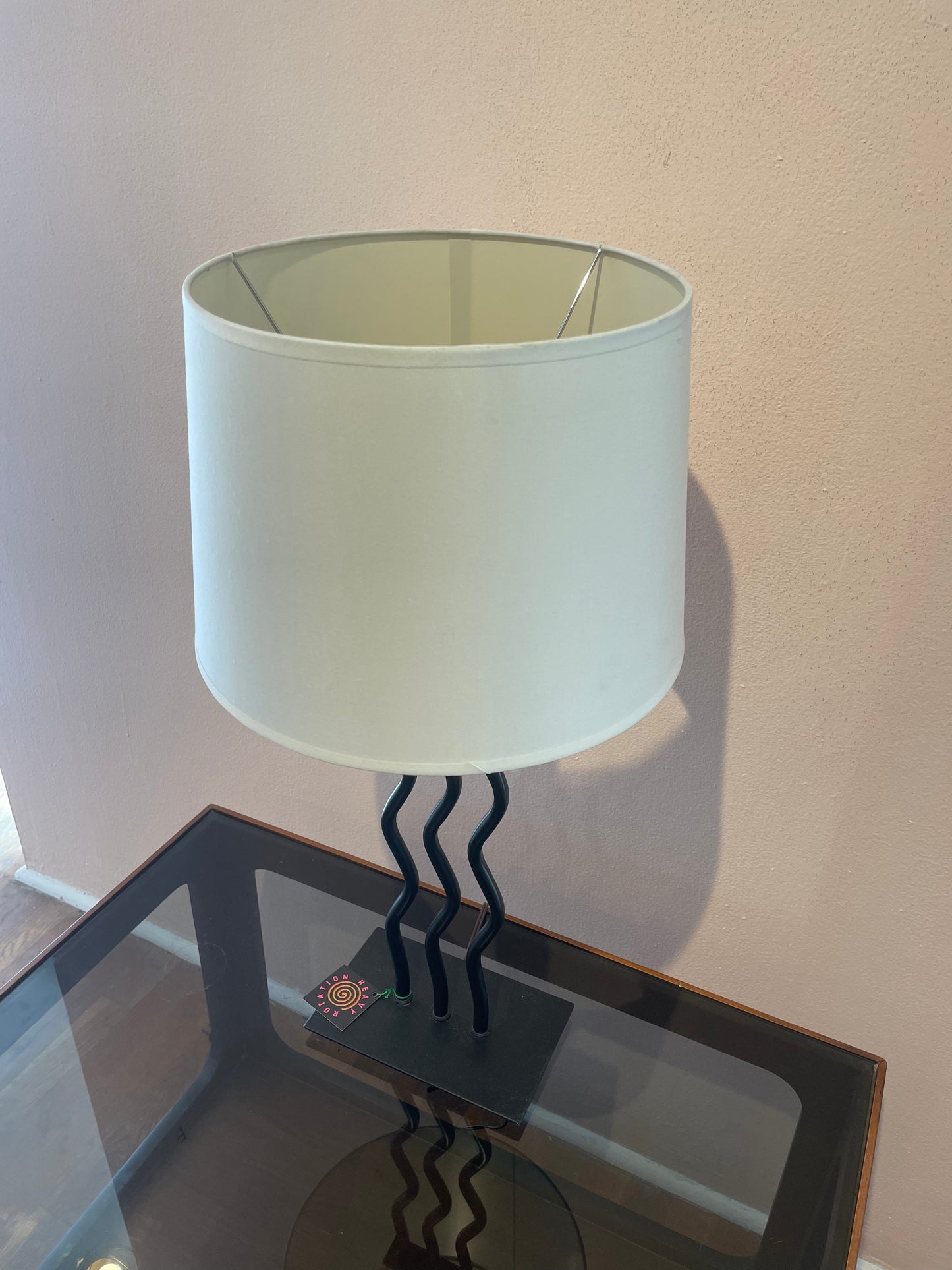 Vintage Black Squiggle Lamp