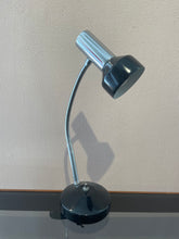 Load image into Gallery viewer, Vintage Postmodern Black &amp; Chrome Gooseneck Desk Lamp
