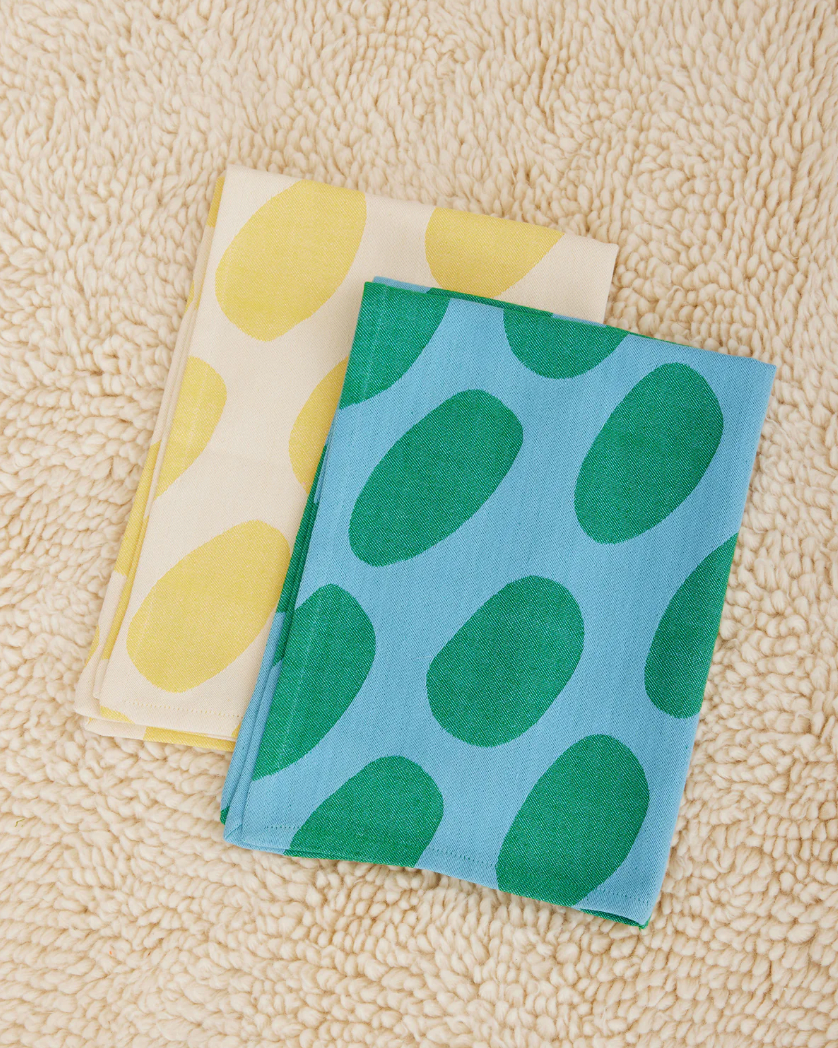 Pattern Dish Towels - Egg Set of 2