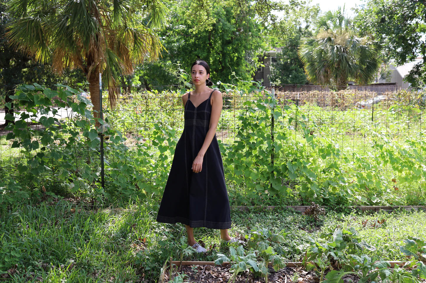 Isabel Wilson Mina dress in Black Cotton