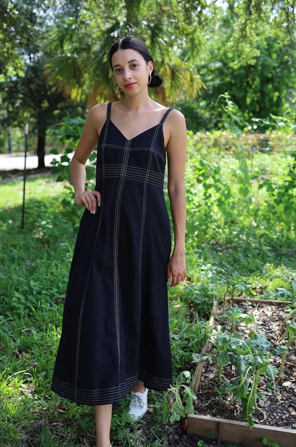 Isabel Wilson Mina dress in Black Cotton