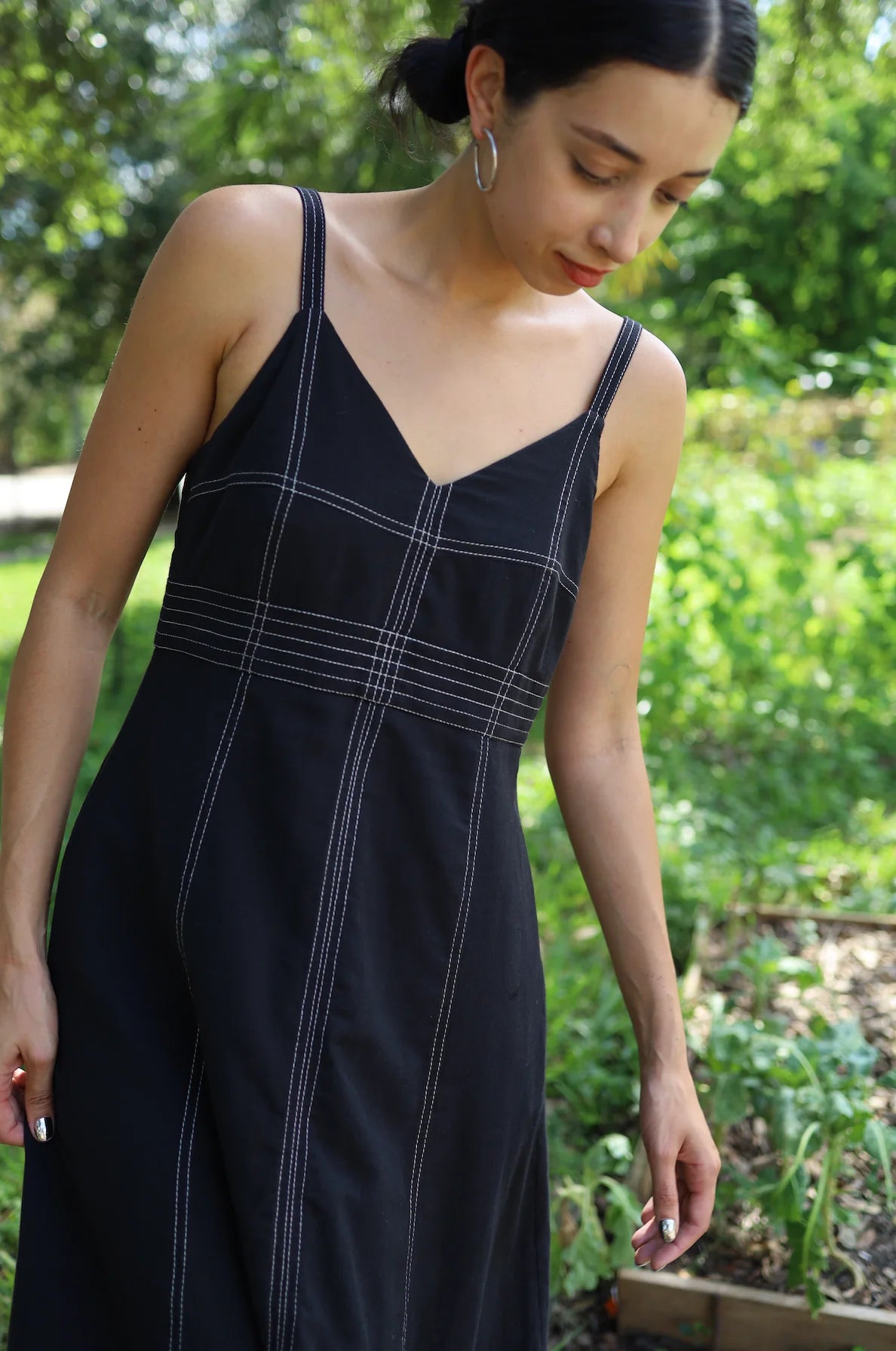 Isabel Wilson Mina dress in Black Cotton