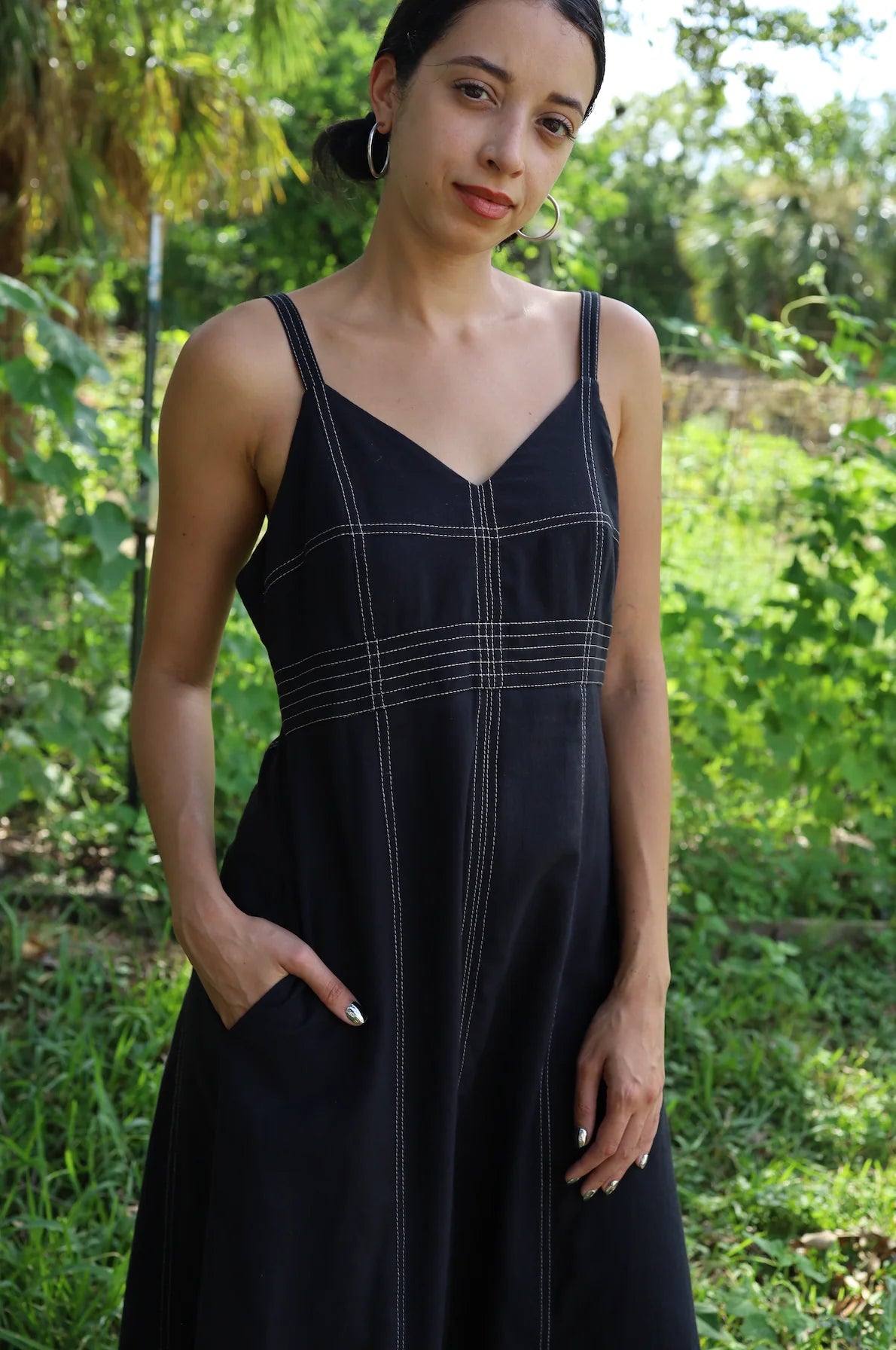 Isabel Wilson Mina dress in Black Cotton