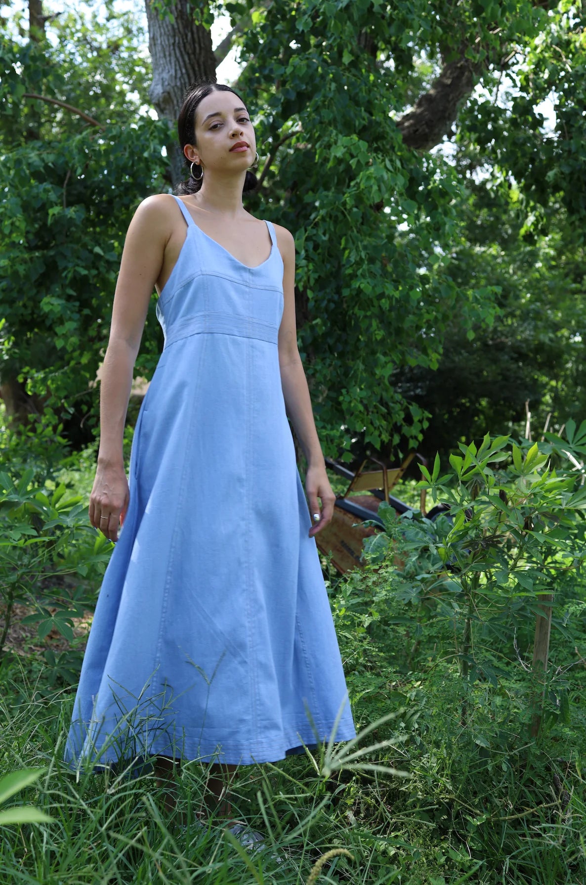 Isabel Wilson Mina dress in blue cotton