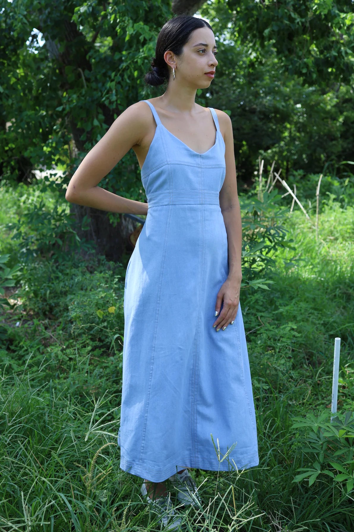 Isabel Wilson Mina dress in blue cotton