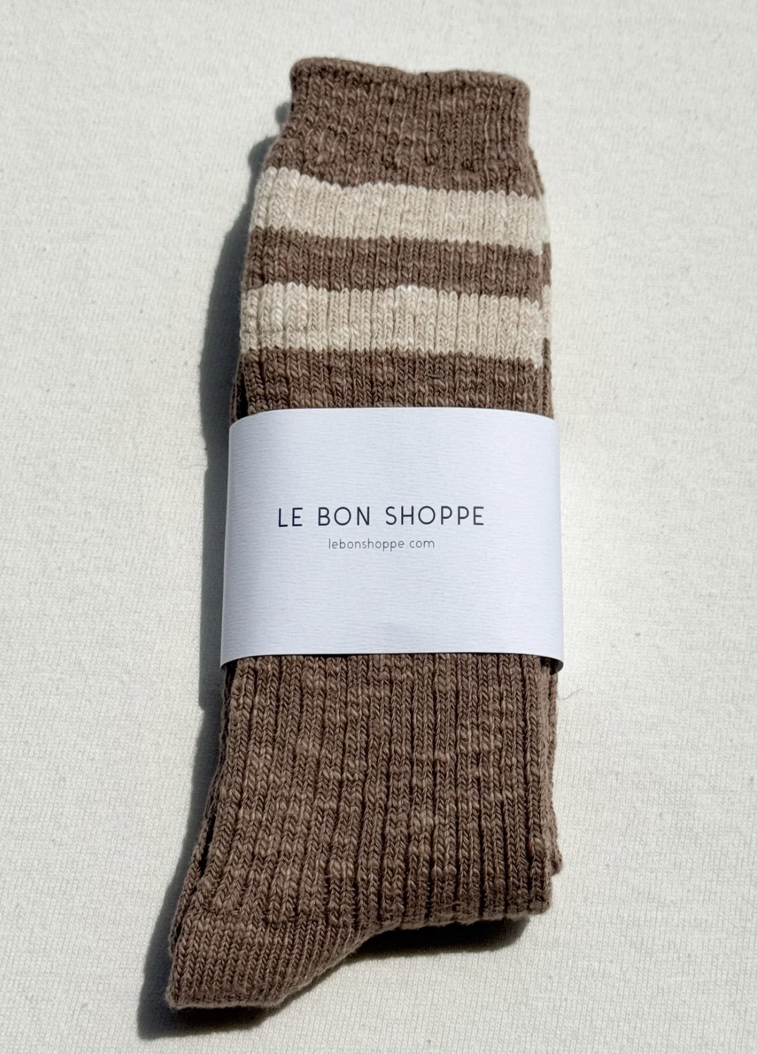 Le Bon Cottage Varsity Socks - "Flax"